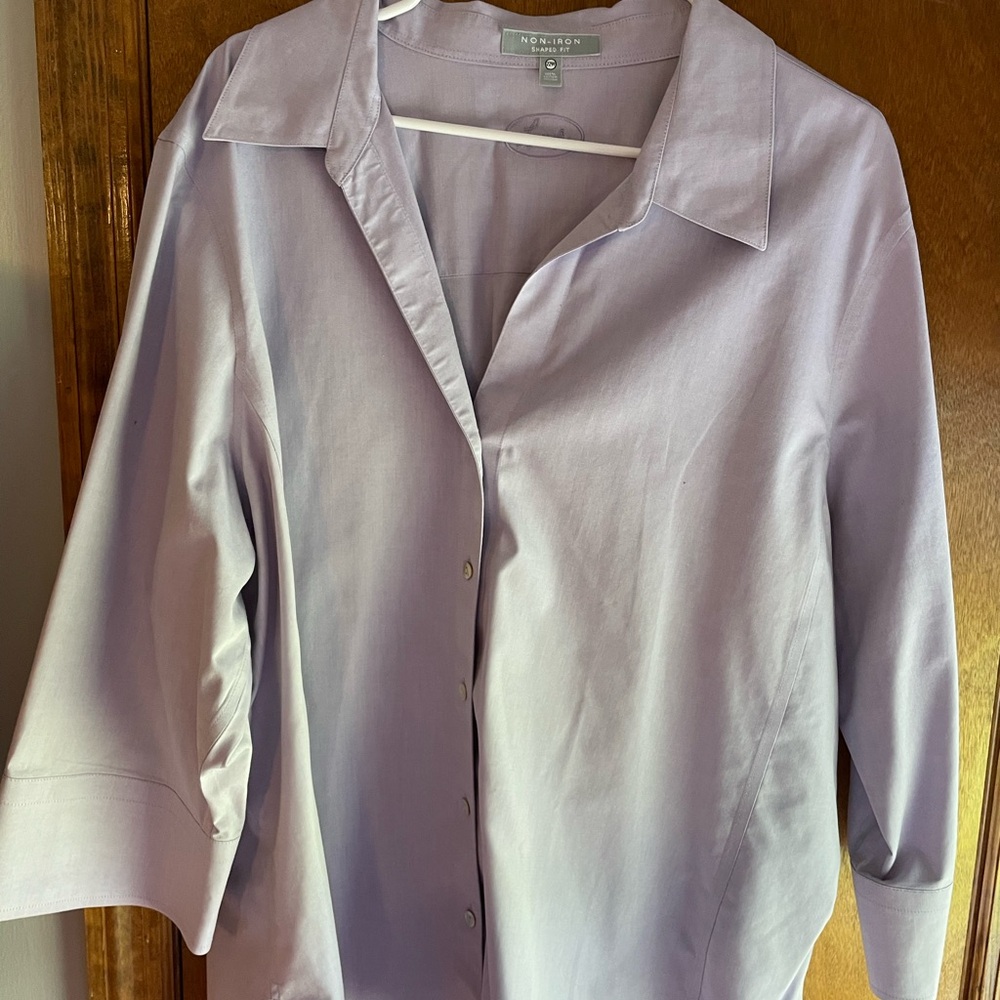 Foxcroft Lilac Non-Iron Shirt